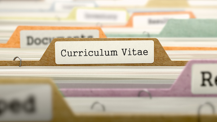 Folder In Catalog Marked As Curriculum Vitae.